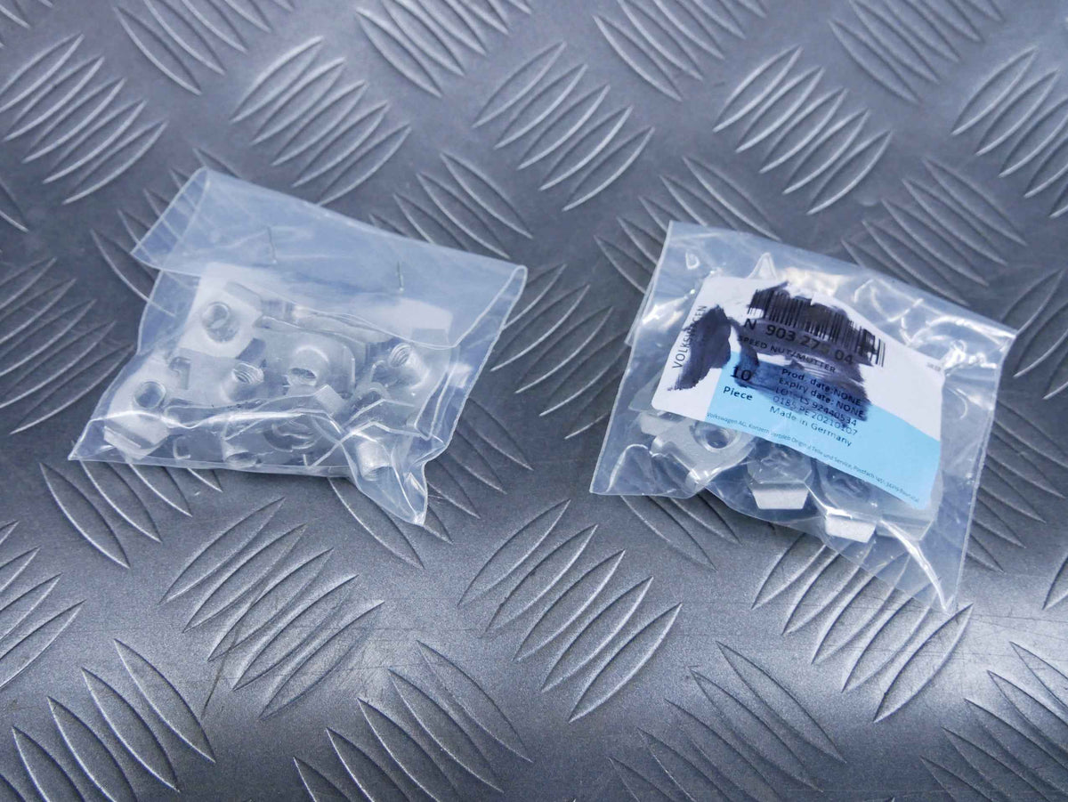 Nakrętka zaciskowa spinka podkładka paczka 10szt N90327504 VW AUDI SKODA