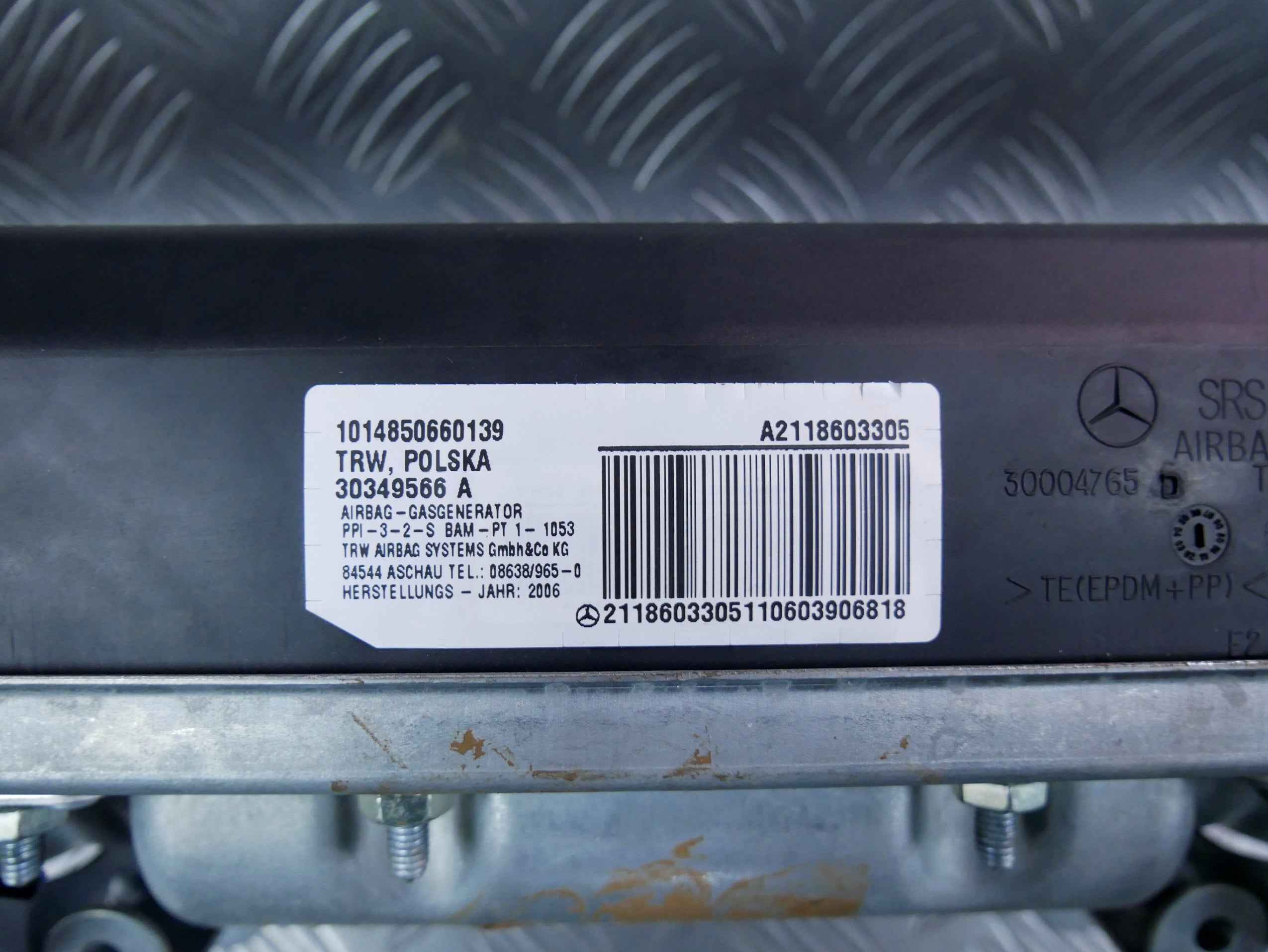 Airbag poduszka pasażera A2118603305 MERCEDES E-klasa W211