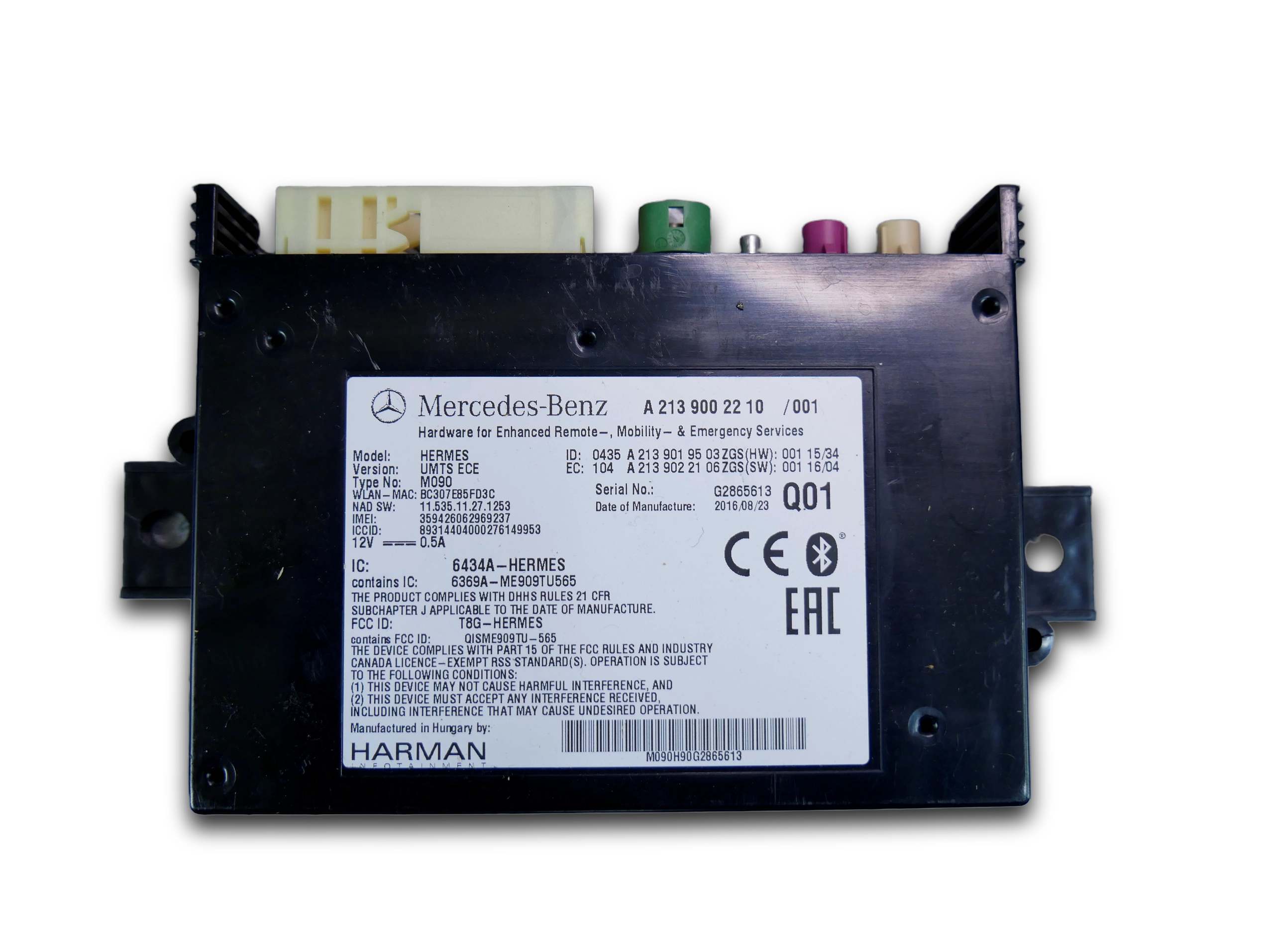 Moduł sterownik telematyki A2139002210 Mercedes E220D W213