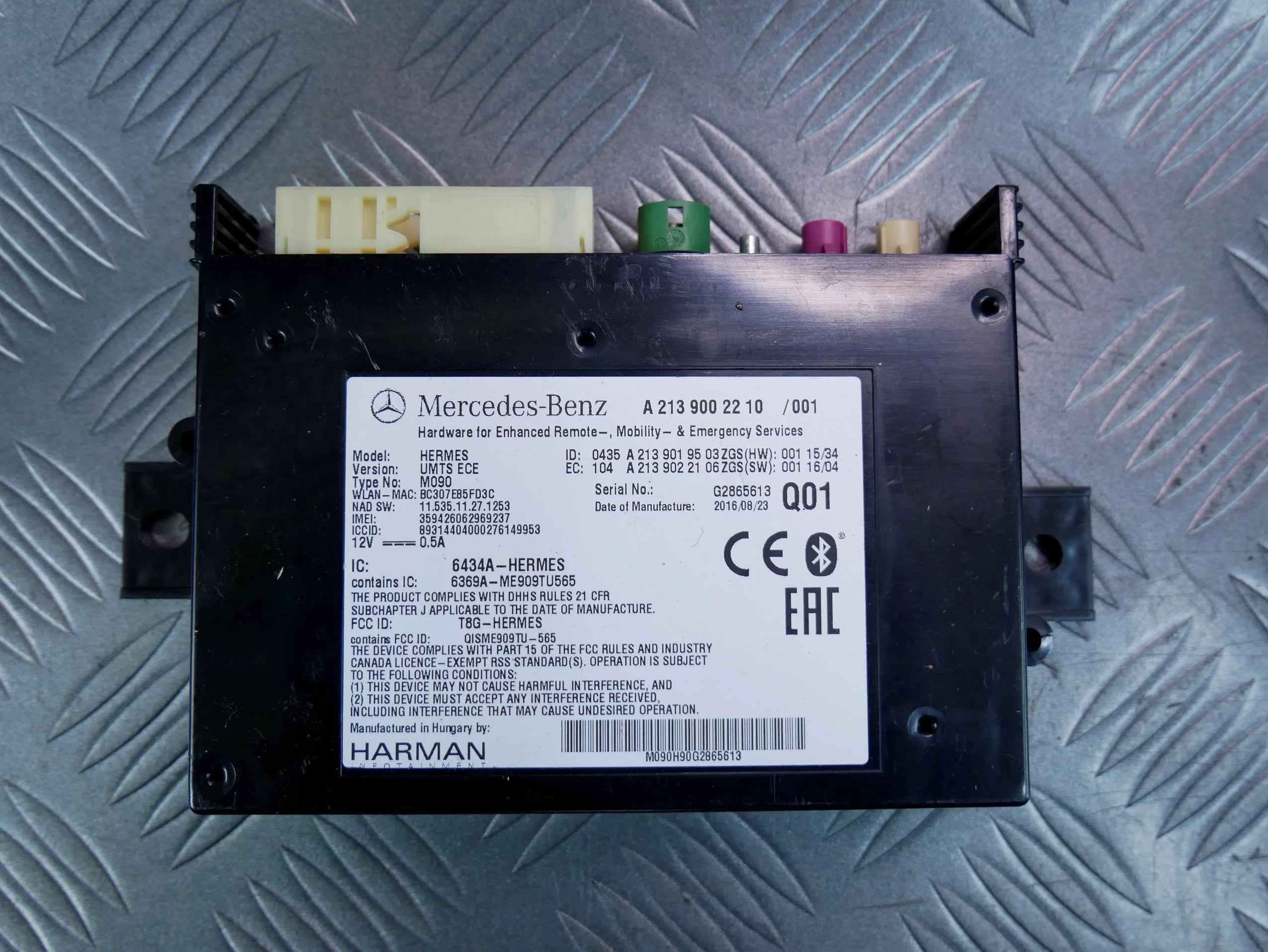 Moduł sterownik telematyki A2139002210 Mercedes E220D W213