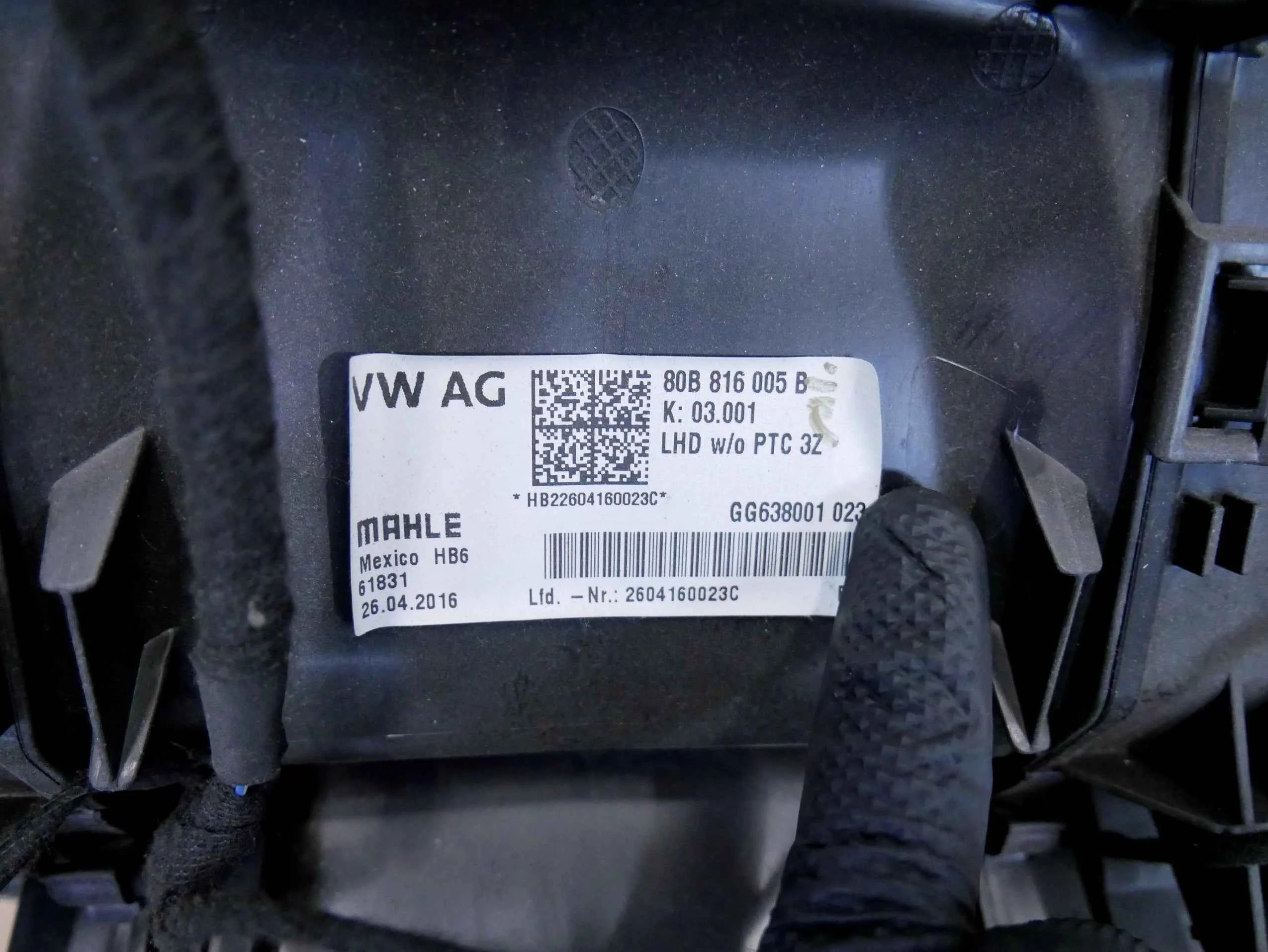 Nagrzewnica kompletna 80B816005B AUDI Q5 80A