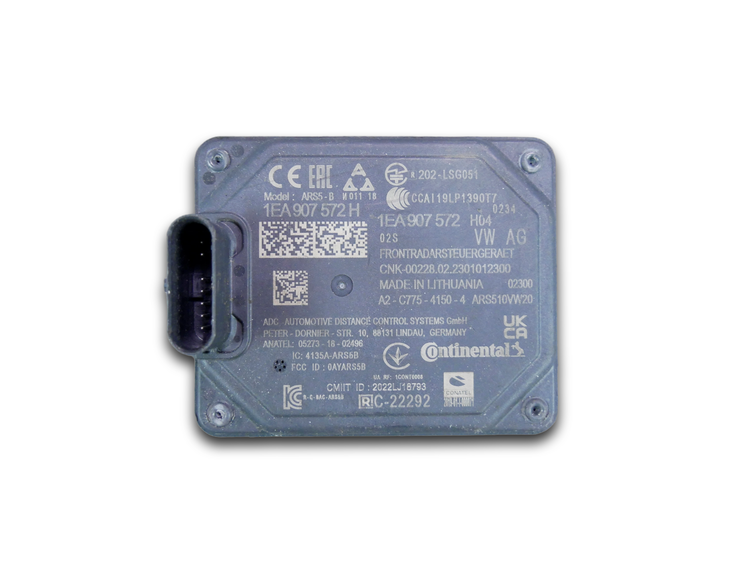 RADAR ACC DISTRONIC VW ID.3 ID.4 ID.5 AUDI Q4 ENYAQ 1EA907572H