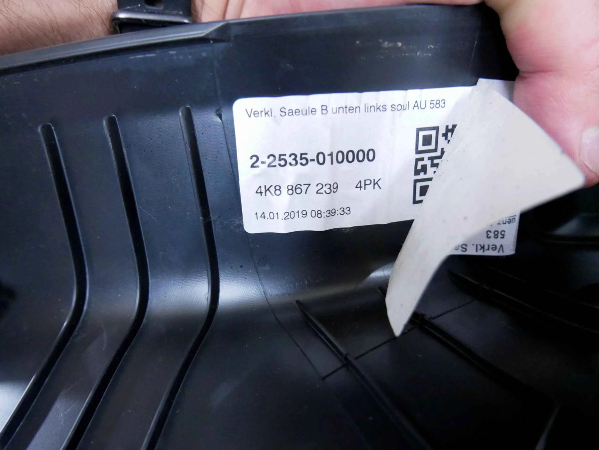 Słupek Słupek B Dół Lewy Pokrywa Tapicerka 4K8867239 Audi A7 C8 4K8