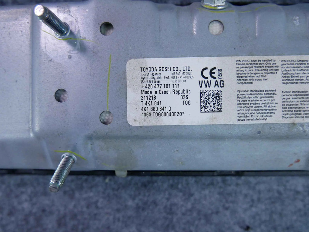 Poduszka Airbag Kolanowa Kierowcy Lewa 4K1880841D Audi A6 C8 A7 4K