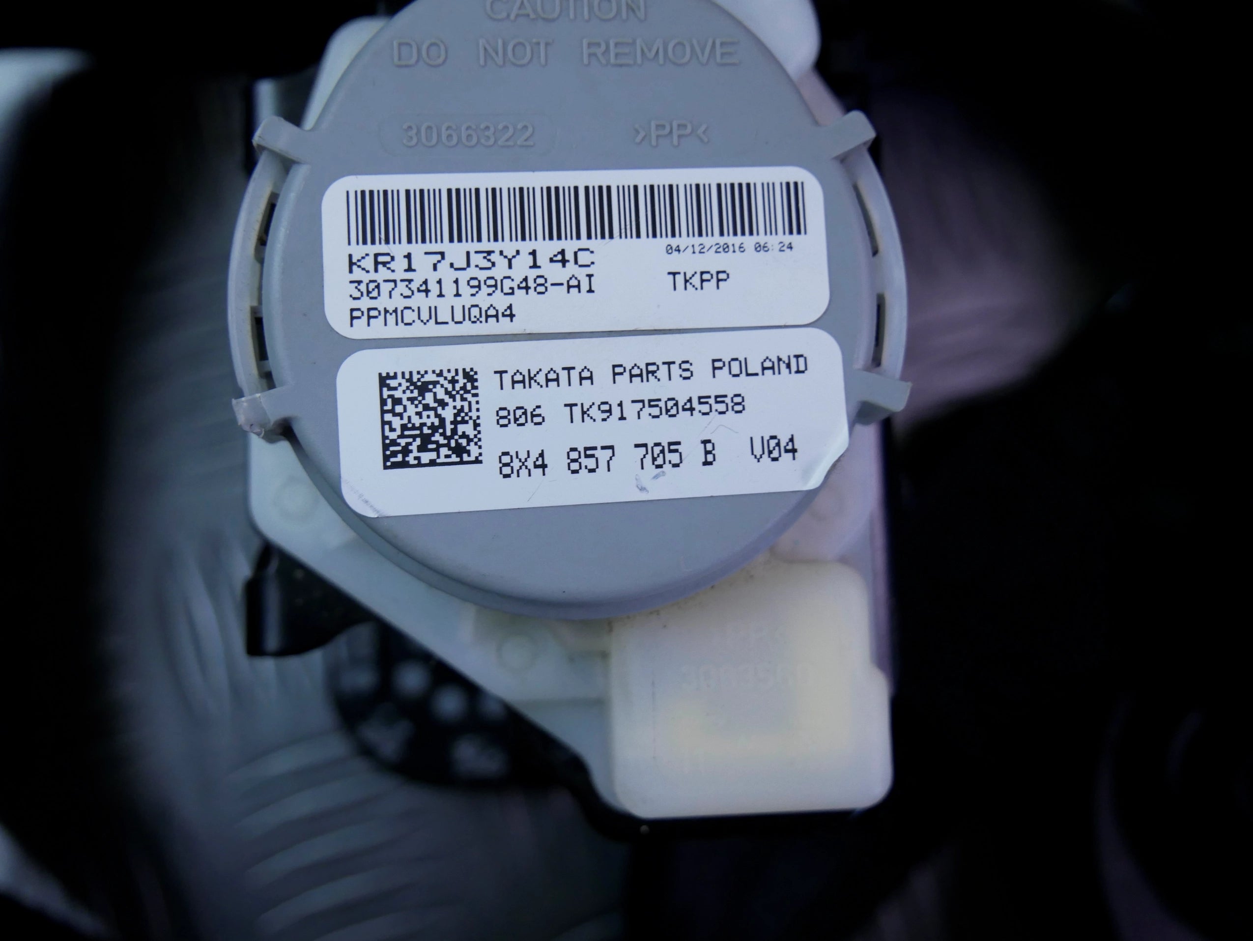 Pas Bezpieczeństwa Lewy Przód 8X4857705B Audi A1 8X Pas Przedni Kierowcy OEM