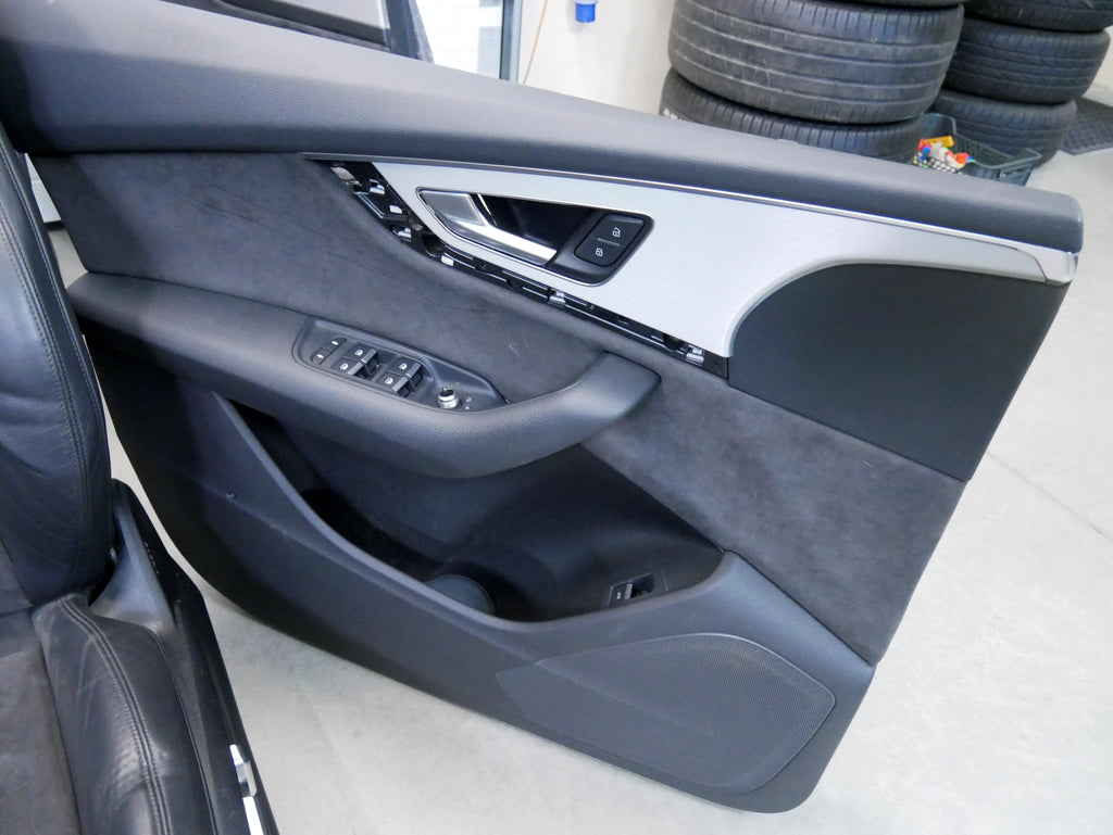 Fotele Boczki Komplet Alcantara Skóra Audi Q7 4M Wnętrze Siedzenia Kanapa
