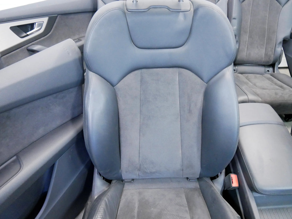 Fotele Boczki Komplet Alcantara Skóra Audi Q7 4M Wnętrze Siedzenia Kanapa