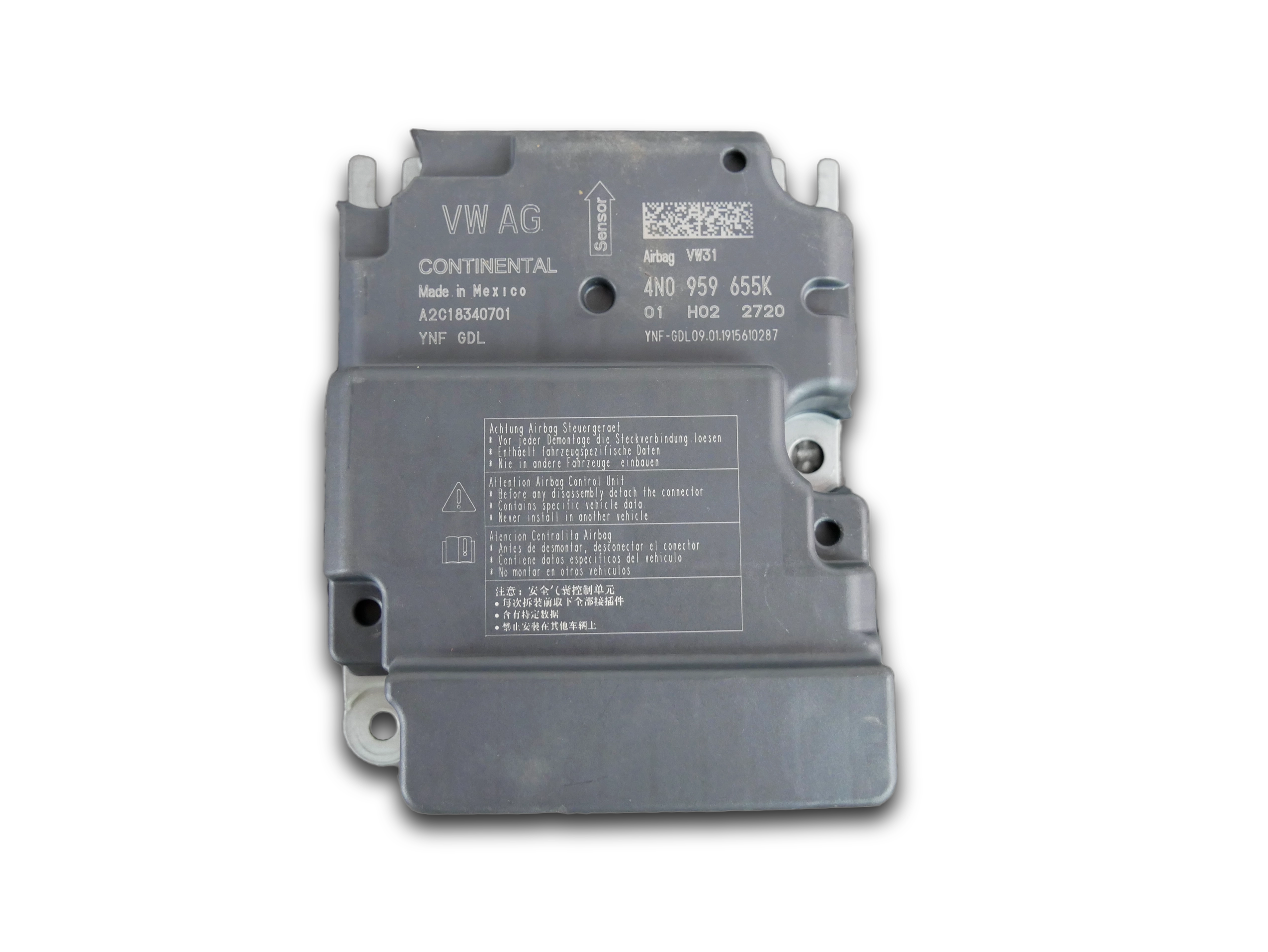 Sterownik Moduł Poduszek Airbag Sensor 4N0959655K Audi A7 4K A6 C8 Q7 Q8 OE