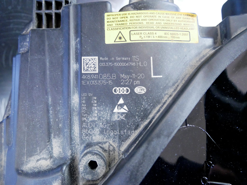 Reflektor Lewy Laser LED 4K8941085B Audi A7 S7 RS7 4K HD Matrix USA OE