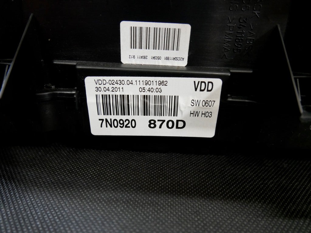 Licznik 7N0920870D VW SHARAN 7N 2.0 TSI
